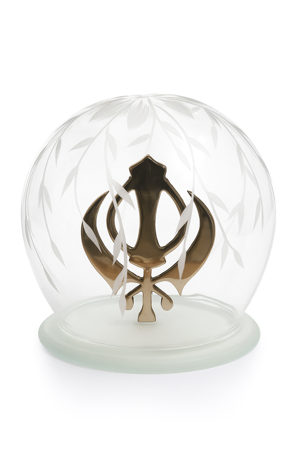Kirpan Khanda Idol In Designer Glass Dome