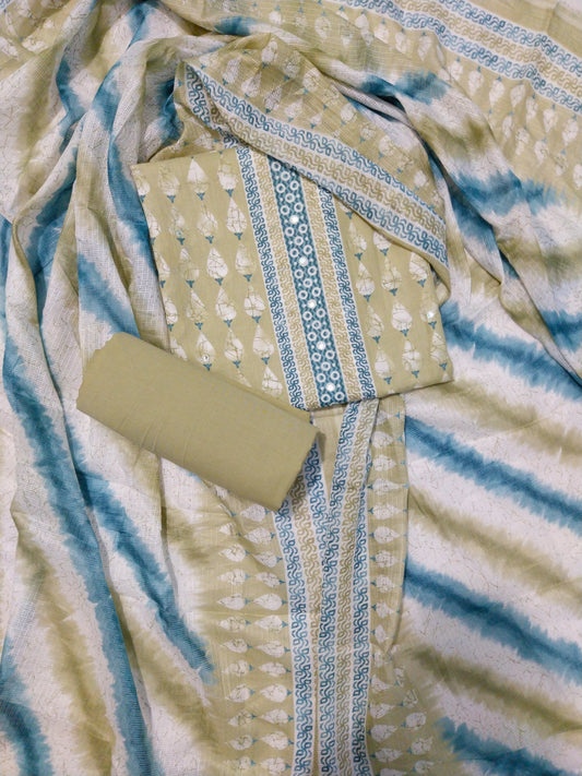 PRINTED TOP WITH PLAIN BOTTOM